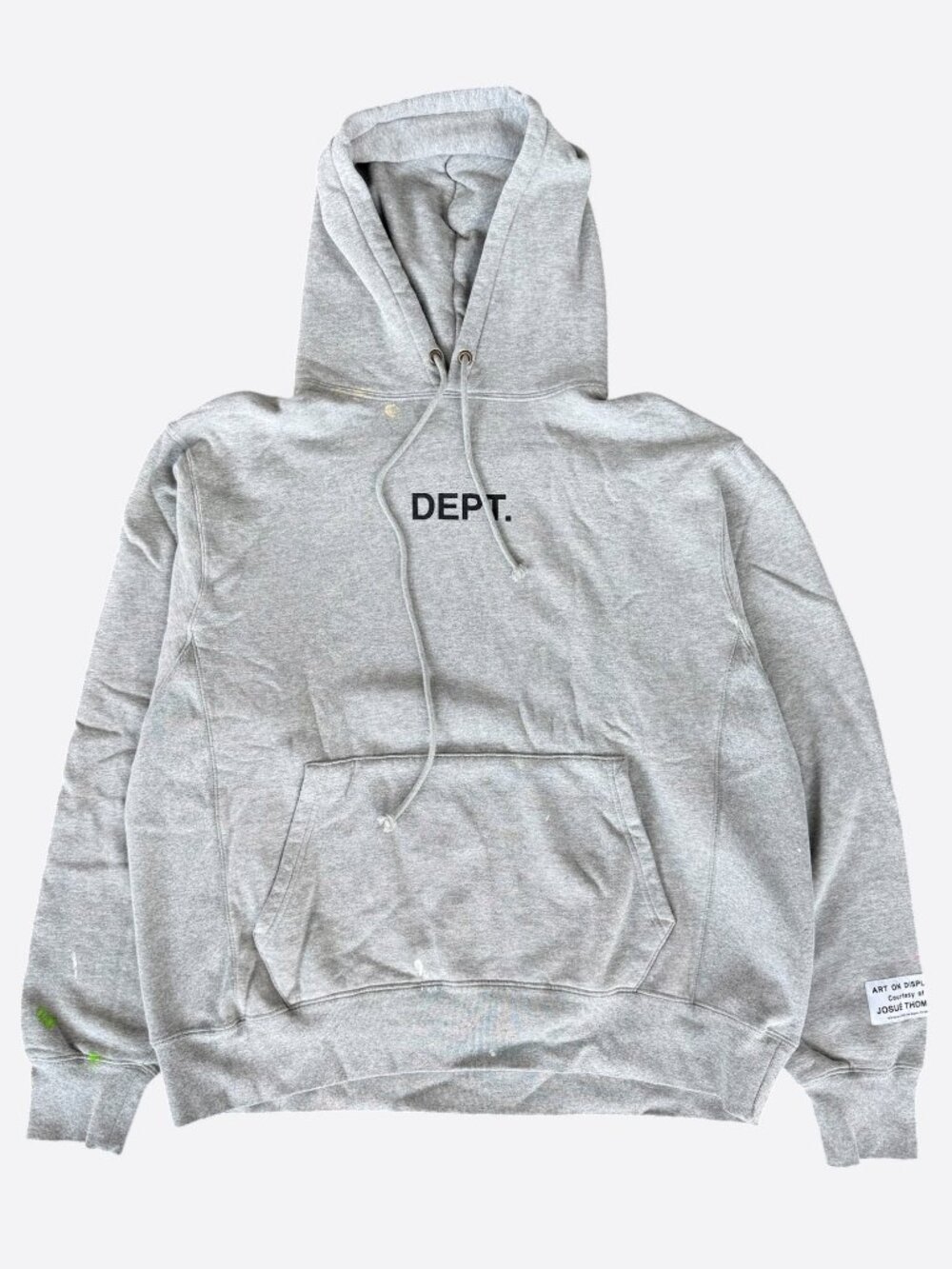 Gallery Dept Grey Paint Splatter Logo Hoodie